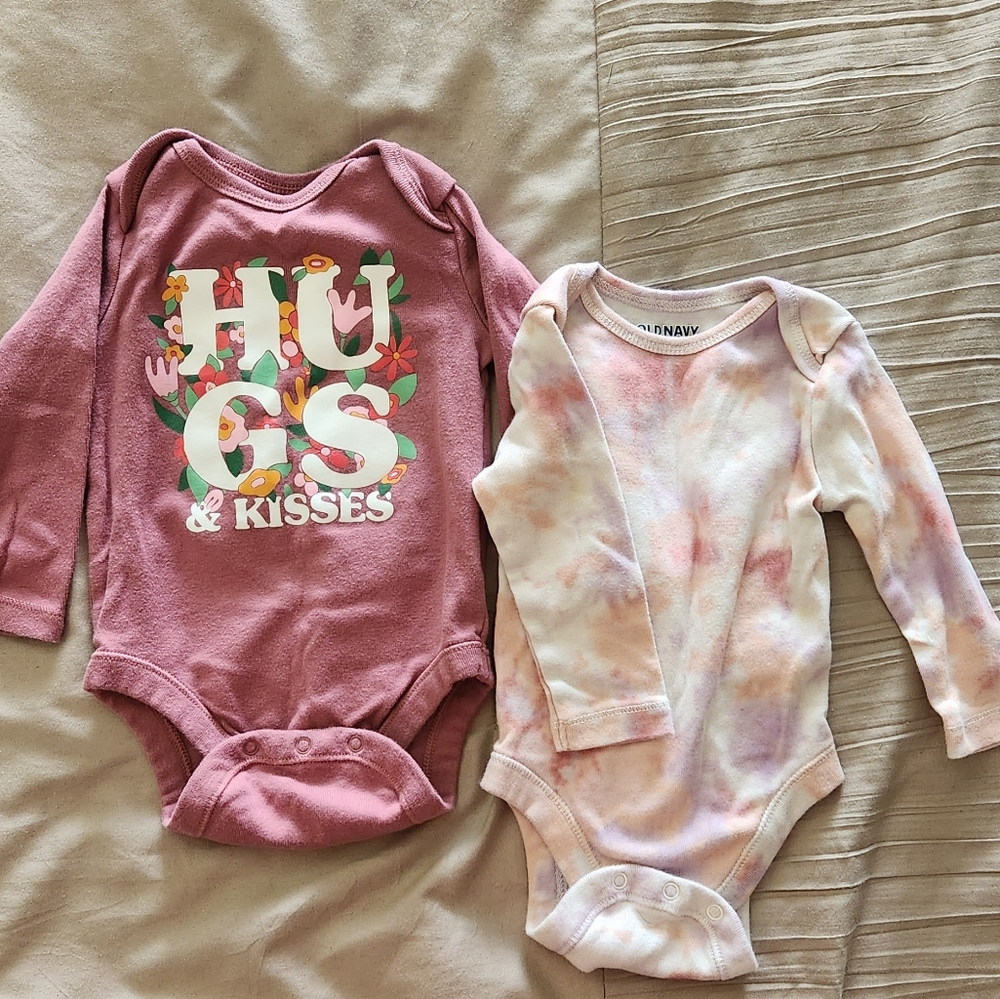 2 Long-Sleeve Girl Onsies